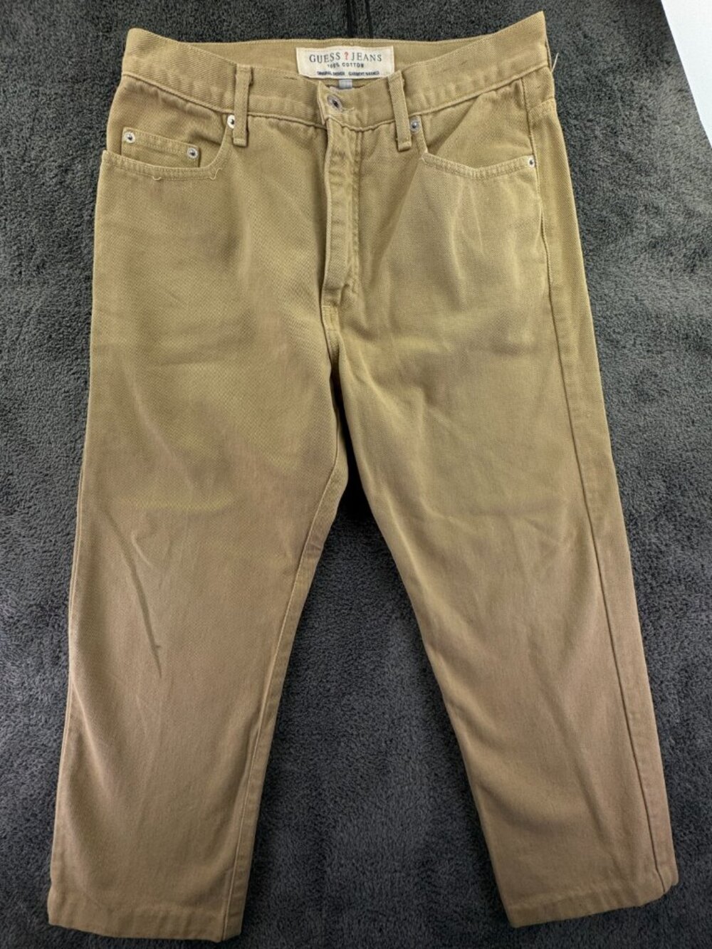 VTG 80’s 90’s Guess Jeans Beige USA Cotton Pants 31x34 38001-34 Adult Men